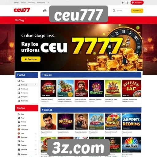 Interface e usabilidade do site ceu777